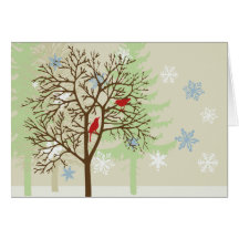Holiday Birds Photo Card Template