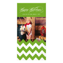 Holiday Chevron Customised Photo Card