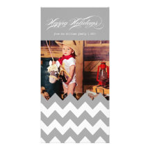 Holiday Chevron Personalised Photo Card