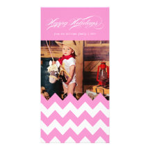 Holiday Chevron Personalized Photo Card