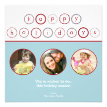 Holiday Circle Banner - Blue Invites