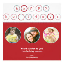 Holiday Circle Banner - Red Custom Invites