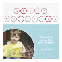 Holiday Circle Banner - Side Circle Blue Announcements