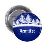 Holiday Company Party Name Tags Blue buttons