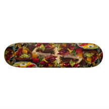 Holiday fruit baskets skateboard deck