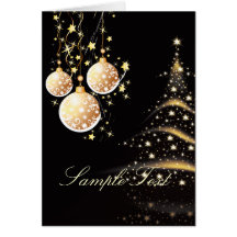 Holiday Greeting Cards, Christmas Tree+Ornaments