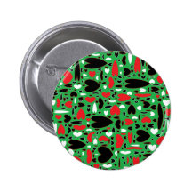 Holiday Hearts - Green Buttons