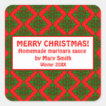 Holiday Labels for Homemade Gifts Sticker