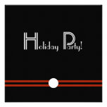 Holiday Party Invitation in Black and White