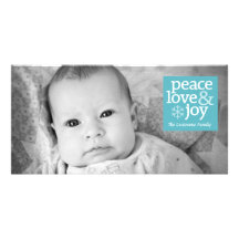 Holiday Photo Card - Peace Love and Joy