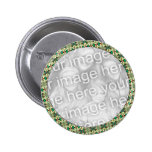 holiday photo frame pinback button