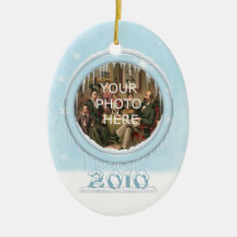 Holiday Teddy Bear Picture Ornament