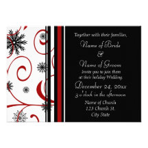 Holiday Wedding Invitation Cards