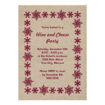 Holiday Wine and Cheese Party Invitations