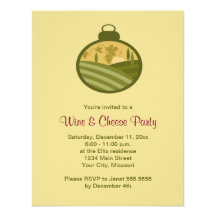 Holiday Wine and Cheese Party Invitations