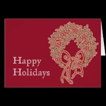 Holiday Wreath Greetings cards