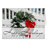 Holiday Wreath • Happy Holidays Greeting Card