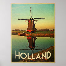 Holland Windmill Poster