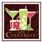 Holly Jolly Christmas Cocktail Party Invitation