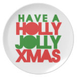 Holly Jolly Xmas plates