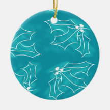 Holly Leaves and Berries Ornaments