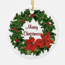 Holly Wreath Traditions Ornaments