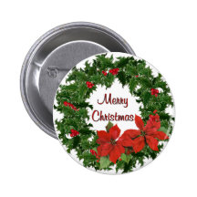 Holly Wreath Traditions Pin