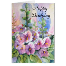 HOLLYHOCHS Card
