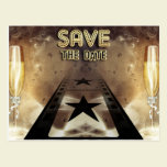 Hollywood Bling Save The Date Post Card postcards
