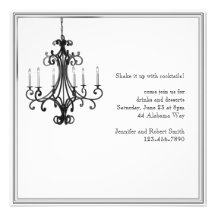 Hollywood Glamour Chandelier Party Invitation
