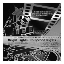 Hollywood Prom Invitations