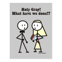 Holy Crap Wedding Postcard