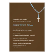Holy Rosary Baptism /First Communion Invitation