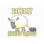 holy sheep balls funny unraveling yarn sheep post cards