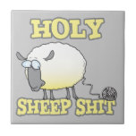 holy sheep shit funny unraveling cloned sheep ceramic tile