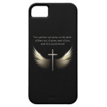 Holy Spirit and Christian Cross with Bible Verse iPhone 5 Case