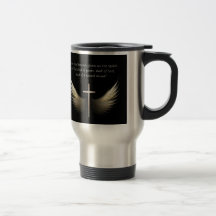 Holy Spirit Wings with Cross and Scripture Verse Coffee Mug