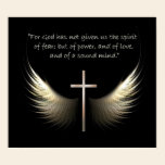 Holy Spirit Wings with Cross and Scripture Verse posters