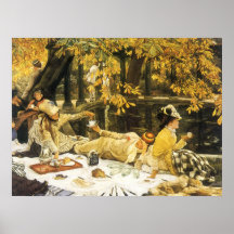 Holyday (The Picnic) by James Tissot Victorian Art Poster