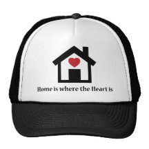 Home is where the heart is mesh hat