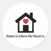 Home is where the heart is sticker