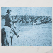 Home on the Range (Cyan tone) Personalized Flyer
