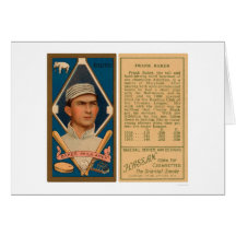 Home Run Baker Baseball 1911 Greeting Card
