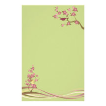 Home Sweet Home Bird House Stationary Geen Stationery Design