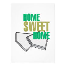 home sweet home home plate baseball design custom invites