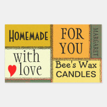 Homemade Candles-Personalise It Rectangle Sticker