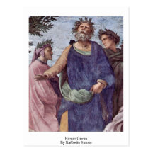 Homer Group By Raffaello Sanzio Post Cards