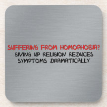 Homophobia Cure Drink Coasters