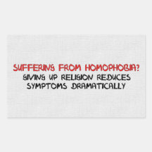 Homophobia Cure Rectangle Sticker