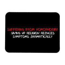 Homophobia Cure Rectangular Magnets